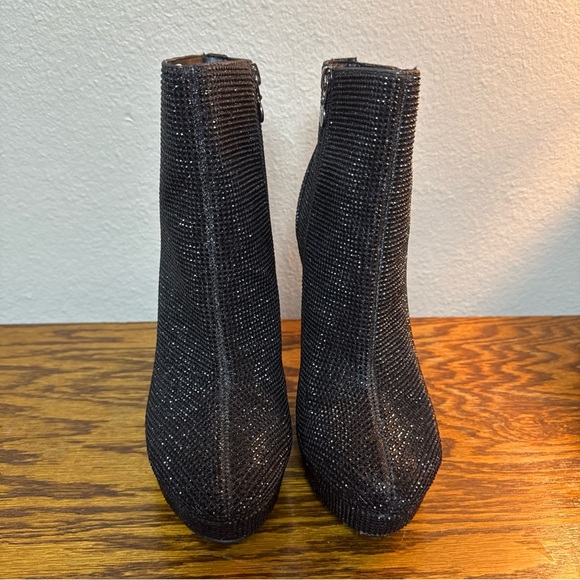 Thalia Sodi CHIARA platform dress booties black rhinestones size 8.5M - Picture 6 of 9